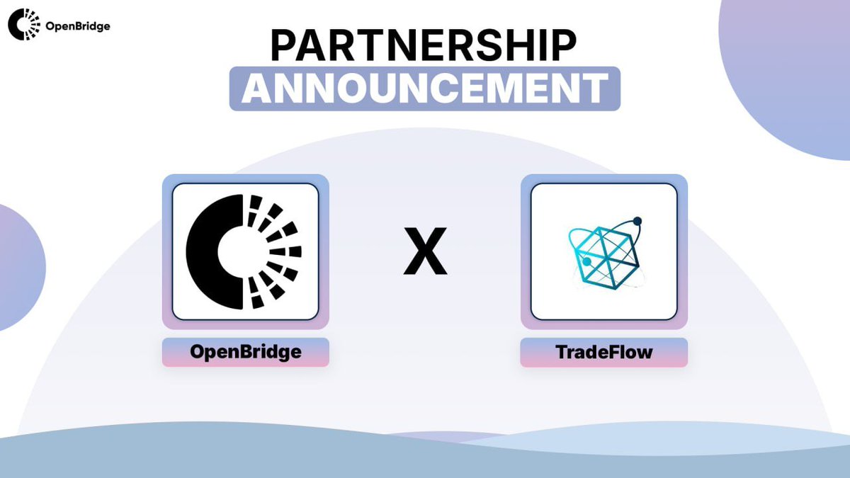 Open Bridge (@openbridgeai) on Twitter photo π Exciting Partnership Alert π
<a href="/OpenBridgeAI/">Open Bridge</a> π€ <a href="/Tradeflow_TFT/">TradeFlow(TFT)</a>
π OpenBridgeAI
β’ The first cross-chain decentralized oracle (DON)
β’ Empowers smart contracts with real-time, AI-validated data
β’ Ensures trust, scalability, and interoperability across blockchains
π π Exciting Partnership Alert π
<a href="/OpenBridgeAI/">Open Bridge</a> π€ <a href="/Tradeflow_TFT/">TradeFlow(TFT)</a>
π OpenBridgeAI
β’ The first cross-chain decentralized oracle (DON)
β’ Empowers smart contracts with real-time, AI-validated data
β’ Ensures trust, scalability, and interoperability across blockchains
π