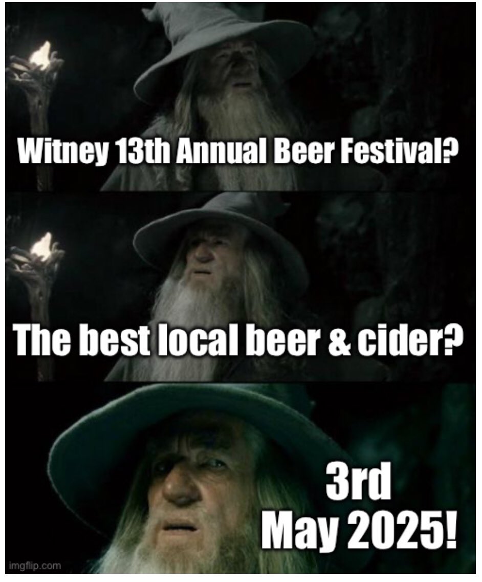 witney499's tweet photo. 🍺  3rd May 2025 - The Landlord of the Rings is coming to Witney! Let’s hope there isnt too much alcohol consumed, we dont want too many Legolas punters!🍺

#witneyroundtable #witneyoxfordshire #witneybeerfestival https://t.co/dyJ97n0Iap