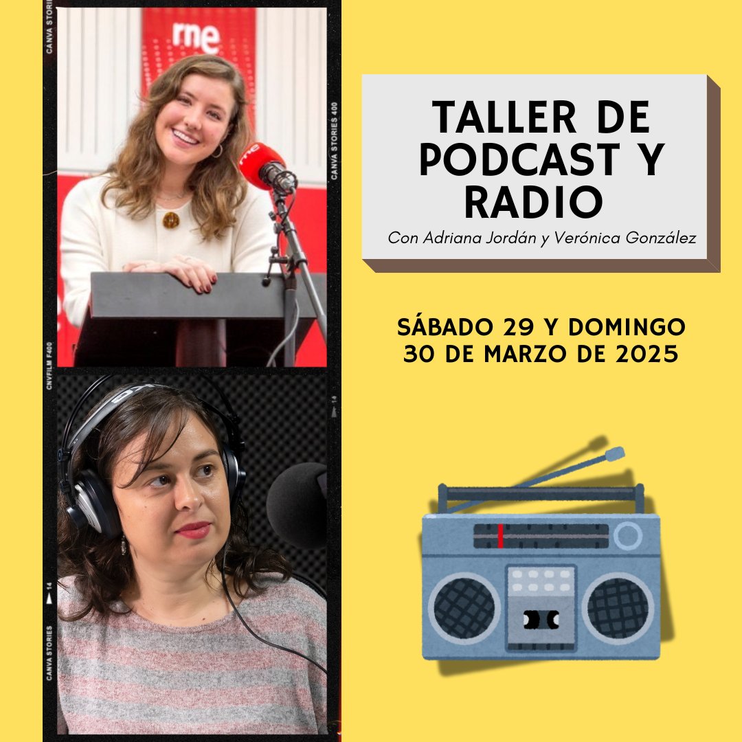 🎙️ ¡Queda solo una semana! Si quieres aprender de verdad sobre radio y podcasting, este es tu momento. 🎧

📅 29 y 30 de marzo
👥 Con Adriana Jordán y Verónica González
Corre y apúntate antes de que sea tarde. 🚀 #Podcast #Radio #Locución