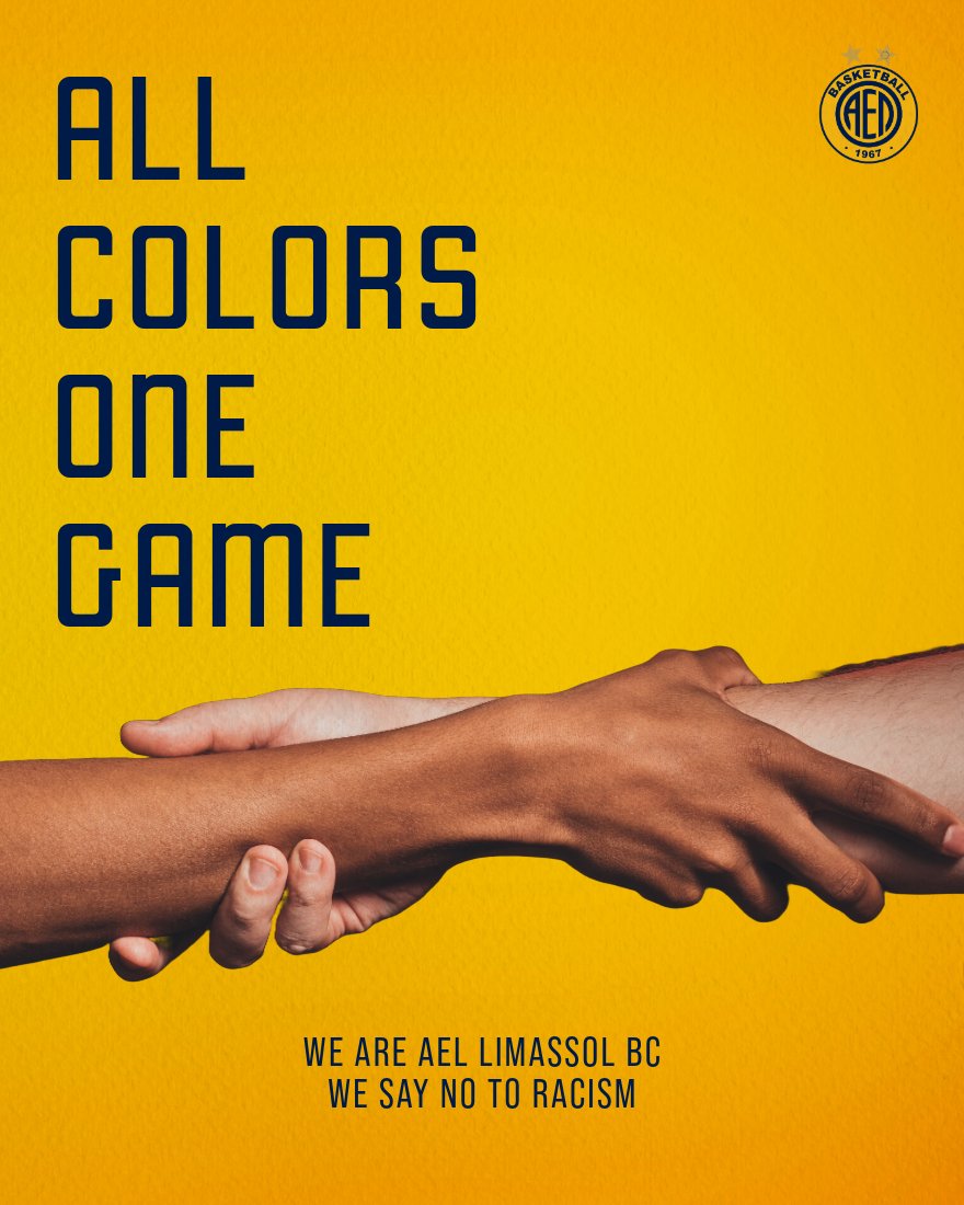 ael_bc1967's tweet photo. 🤝Το μπάσκετ είναι πολλά περισσότερα από ένα άθλημα.  Το μπάσκετ ενώνει!

✊ Ο αγώνας κατά του ρατσισμού και των διακρίσεων είναι διαρκής, εντός και εκτός παρκέ!

📢 Σήμερα, και κάθε μέρα, στεκόμαστε απέναντι σε κάθε μορφή ρατσισμού!

#ΑΕLBC #SayNoToRacism #RedCardToRacism #Respect