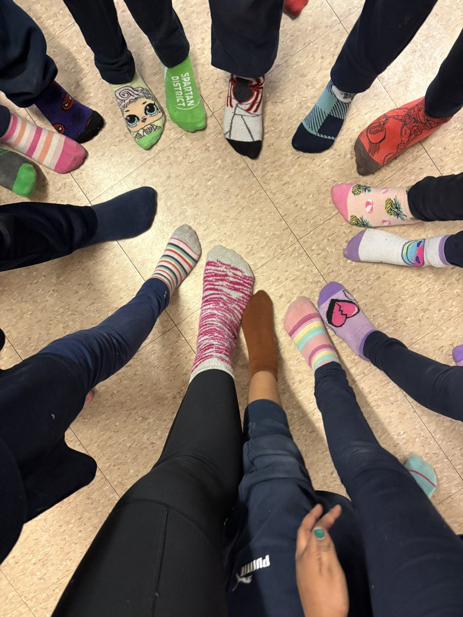 mrsviselli's tweet photo. #lotsofsocks 

We rocked our socks for World Down Syndrome Day! https://t.co/dip1vSEixU