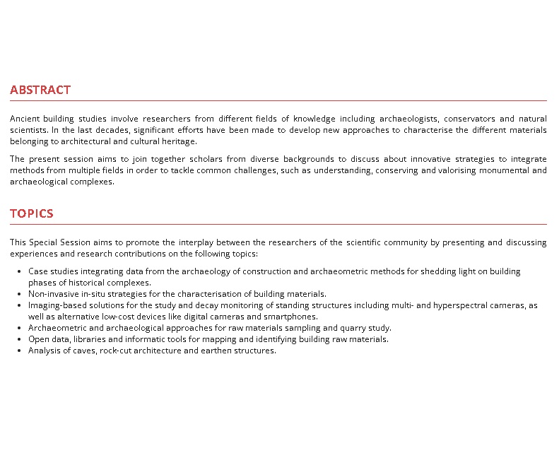 For last ten years we have pushed forward the development of new tools in Archaeology and Cultural Heritage. At this stage, we are organizing a special session at #MetroArchaeo2025 on ancient building material studies between Archaeology and Science. metroarcheo.com/call-for-papers
