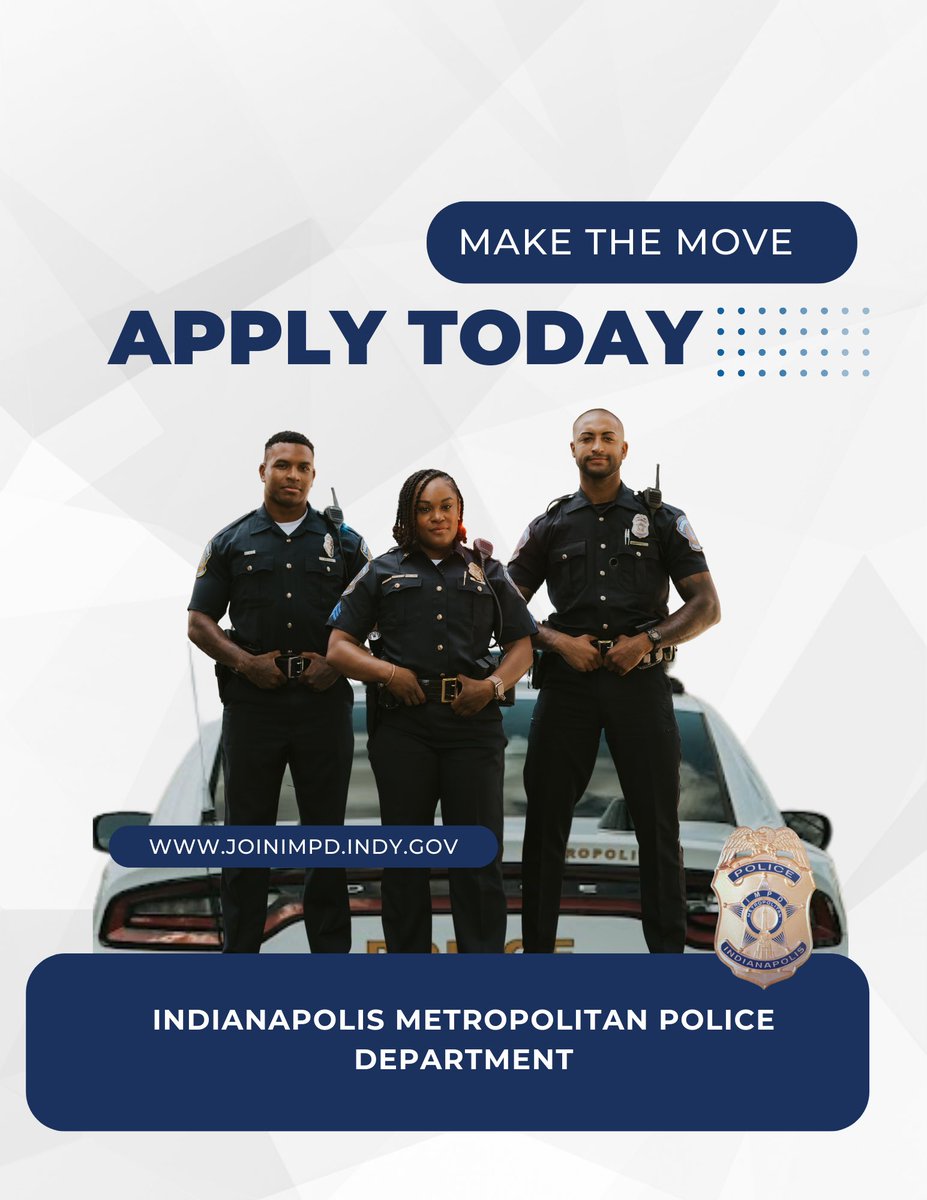 JoinIMPD's tweet image. Apply now for the 34th Recruit Class at JoinIMPD.Indy.Gov

Application closes April 4th, 2025!