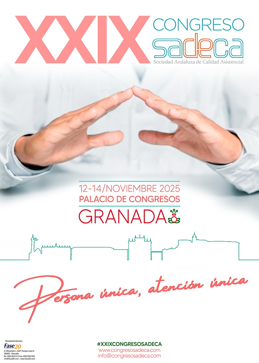 🔊Nos complace anunciar el XXIX Congreso de la SADECA, bajo el lema “Persona única, atención única”.
Tendrá lugar en Granada del 12 al 14 de noviembre de 2025📌 
Próximamente más información👋

#CalidadAsistencial #XXIXCONGRESOSADECA