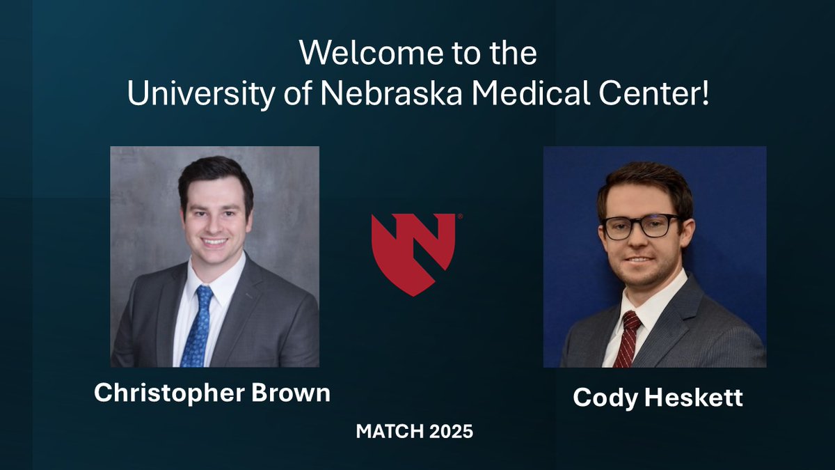 UNMC Department of Neurosurgery (@unmc_neurosurg) on Twitter photo Match Day Success! Please join us as we welcome Christopher Brown and Cody Heskett to <a href="/UNMC_NeuroSurg/">UNMC Department of Neurosurgery</a> ! Congratulations to you both! We are so excited to have you on the team! <a href="/UNMCCOM/">UNMC College of Medicine</a> <a href="/unmc/">University of Nebraska Medical Center</a> <a href="/TheNRMP/">NRMP®</a> <a href="/NebraskaMed/">Nebraska Medicine</a> Match Day Success! Please join us as we welcome Christopher Brown and Cody Heskett to <a href="/UNMC_NeuroSurg/">UNMC Department of Neurosurgery</a> ! Congratulations to you both! We are so excited to have you on the team! <a href="/UNMCCOM/">UNMC College of Medicine</a> <a href="/unmc/">University of Nebraska Medical Center</a> <a href="/TheNRMP/">NRMP®</a> <a href="/NebraskaMed/">Nebraska Medicine</a>