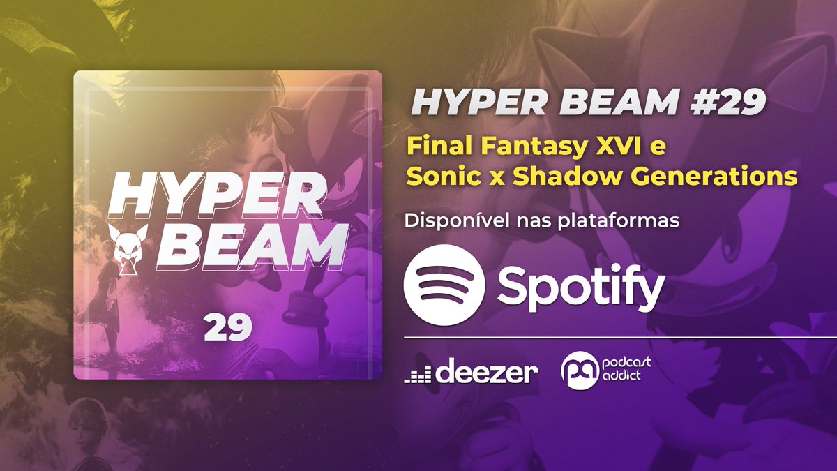 hyperbeamcast's tweet photo. Episódio 29 está no ar agora! Dessa vez falamos sobre Final Fantasy XVI e Sonic x Shadow Generations, confere lá que o episódio tá fresquinho

Escute no Spotify ou em sua plataforma favorita, todas listas aqui: https://t.co/RzN03VmCuc

Episódio no site: https://t.co/M2YAgJun61 https://t.co/UVlRUUPn8O