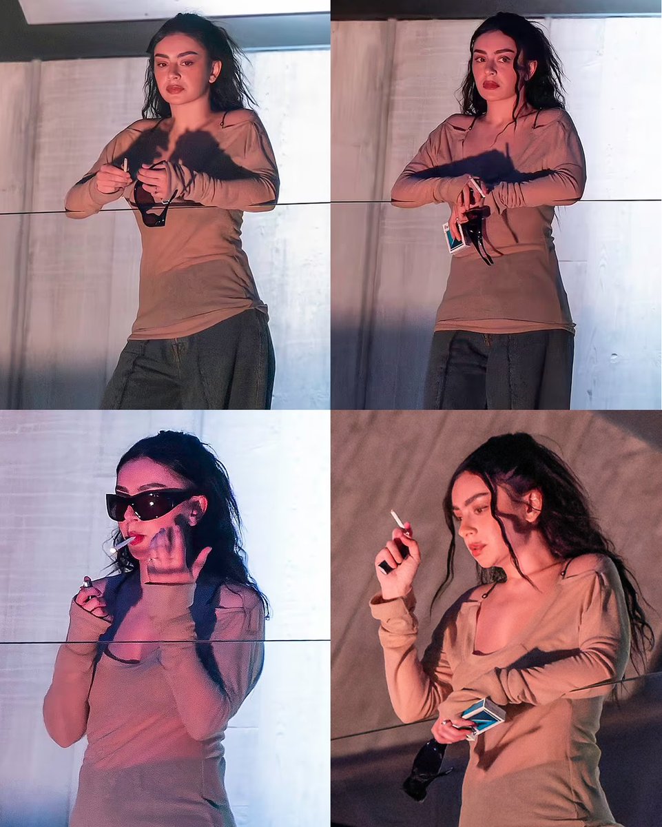 xcxsource's tweet image. Charli xcx filming for 'The Moment' on a hotel balcony in London earlier this week