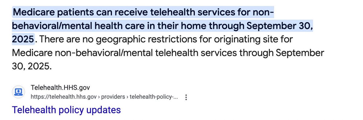 annepmitchell's tweet photo. Trying to get ahead of this rumor that's going around: they did NOT get rid of telehealth in the continuing resolution!￼!

So you may be hearing it from advocacy groups, at doctors office, wherever, all of it is scaremongering. ￼It would equally true to say that the entire funding for the government ends in September. It's ridiculous. But the truth doesn't sound nearly as frightening: the current CR ends in September. ￼