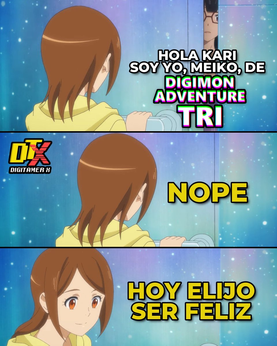 DigitamerX's tweet image. 👍 Hoy elijo ser feliz

#Digimon #DigimonAdventure #digimonadventuretri #DigimonAdventureBeyond