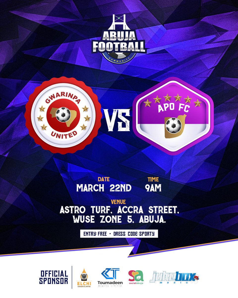 AbujaXFootball's tweet image. We hope the players and coaches are ready to battle it out tomorrow. 

#AbujaXFootball