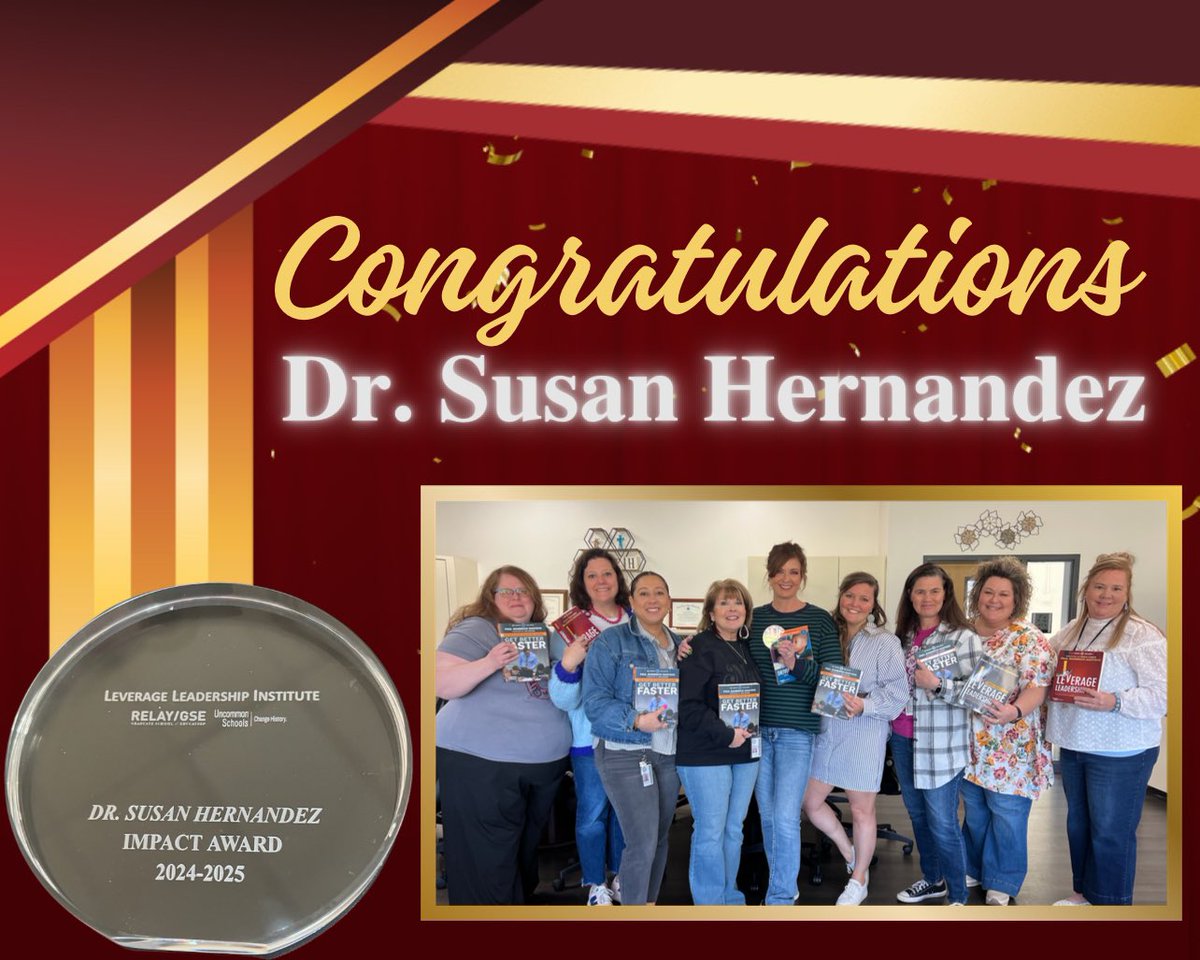 AmyAlejandro5's tweet photo. Shout out to you, Dr. Susan Hernandez, for receiving the Leverage Leadership Institute Impact Award! 🎉Your dedication to empowering students & leaders is inspiring. We’re honored to learn & grow with you! #KnowThyImpact @susanrisd @kristinleeper9 @IamBranum #risdbetheone https://t.co/UrQxDTeHCD