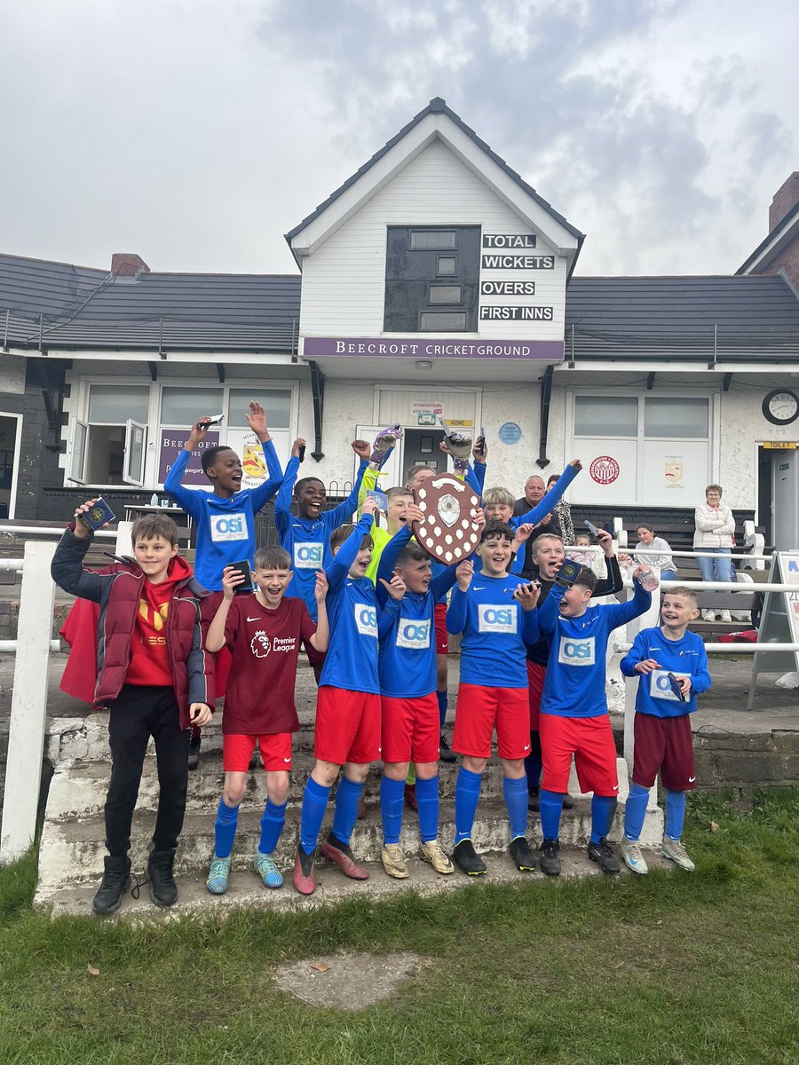 DeltaGoldthorpe's tweet photo. Last won in 1998 by Goldthorpe Junior and Infant School, we have set history by winning the Barlow Salmon Shield as Goldthorpe Primary Academy. A milestone we will never forget and we are beyond proud of our school football team and Mr Steers. 🏆⚽️💙 #football #winners #proud https://t.co/h6SpNrzgXc