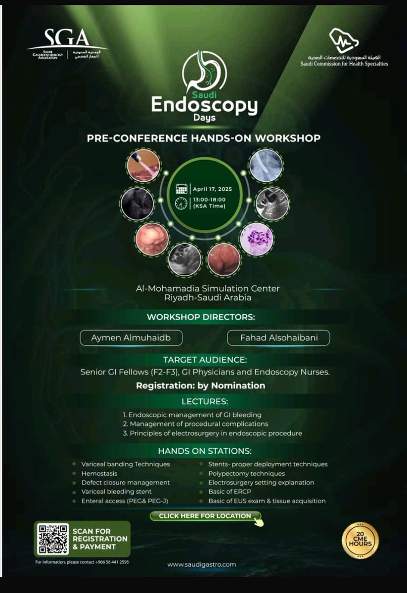 Anjum Gardezi MD (@syedgerdezi) on Twitter photo <a href="/KFSHRC_Research/">مركز الأبحاث</a> #Riyadh 🇸🇦becomes the endoscopy capital this year!
Join the leaders, learn the latest, and lead the future at #SaudiEndoscopyDays2025
It’s more than an event — it’s a movement🤝. ..Mark you 📆 ….!!
#SGA2025 #ScopeToSuccess <a href="/KFSHRC_Research/">مركز الأبحاث</a> #Riyadh 🇸🇦becomes the endoscopy capital this year!
Join the leaders, learn the latest, and lead the future at #SaudiEndoscopyDays2025
It’s more than an event — it’s a movement🤝. ..Mark you 📆 ….!!
#SGA2025 #ScopeToSuccess