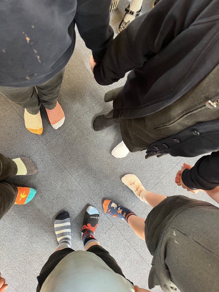 AlkringtonPS's tweet image. #worlddownsyndromeday2025 We loved wearing our odd socks today! #enrichment #PSED #RW