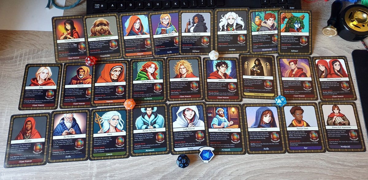 LouiseBlackwick's tweet image. After months of keeping it a secret, it's finally official:
VIVIAN AMBERVILLE is getting its own Dungeons&Dragons card game!
Here's a sneak peek into the deck. Each card features a character from the popular Vivian Amberville fantasy book series!
Info: bit.ly/4kQnAx0