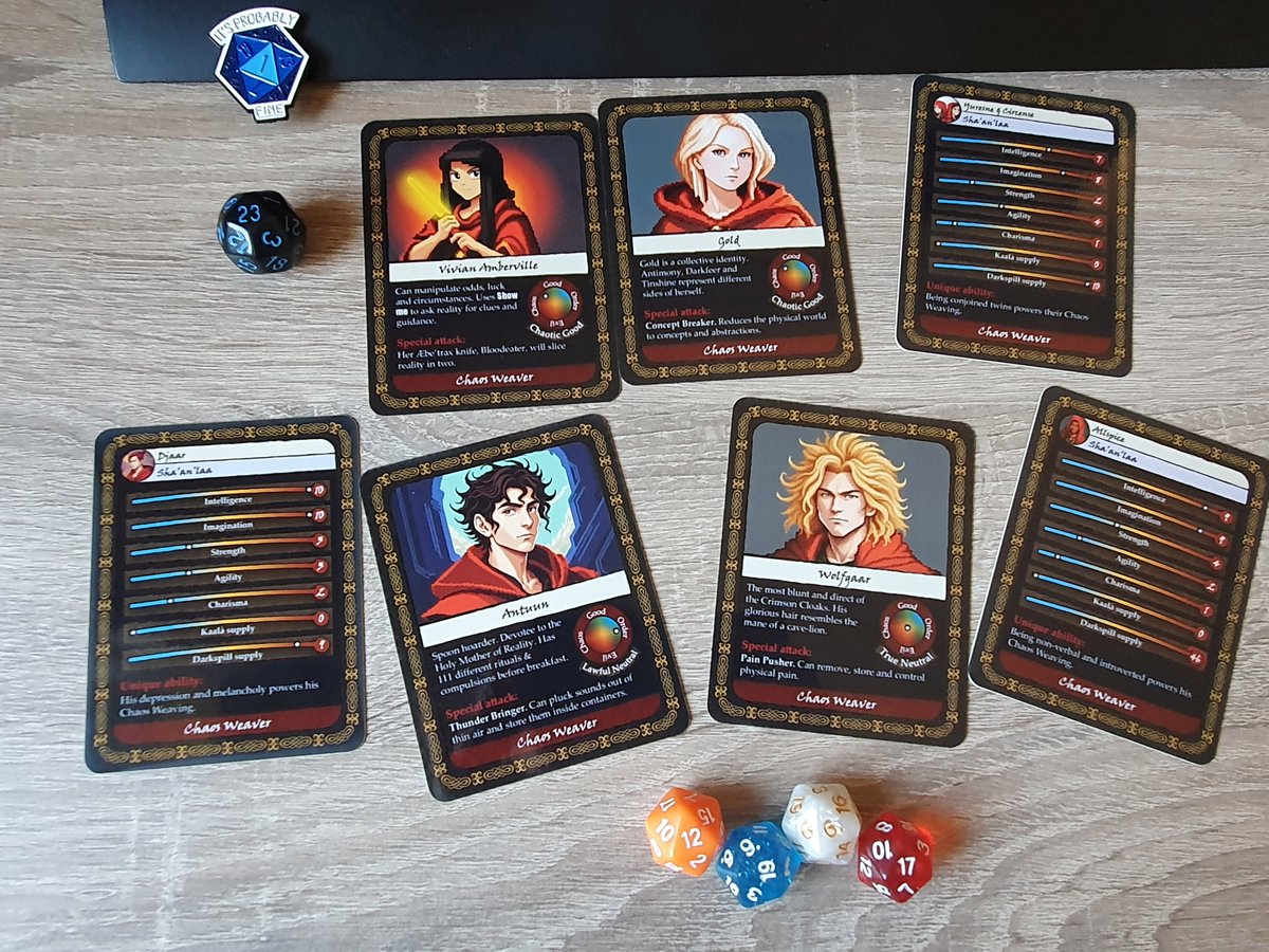 After months of keeping it a secret, it's finally official:

VIVIAN AMBERVILLE is getting its own Dungeons&amp;Dragons card game!

Here's a sneak peek into the deck. Each card features a character from the popular Vivian Amberville fantasy book series!

Info: bit.ly/4kQnAx0