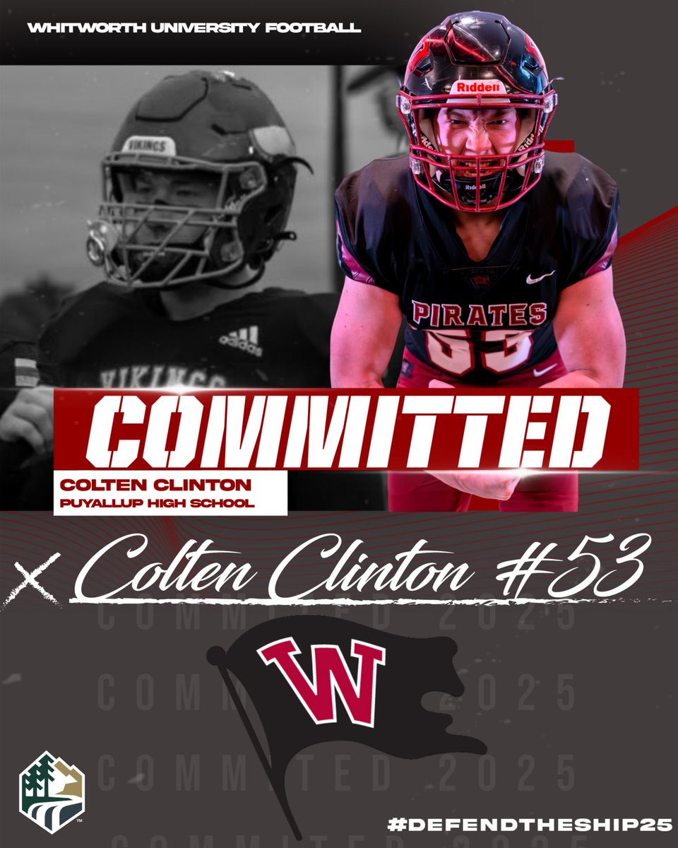 Colten Clinton (@coltenclinton53) on Twitter photo After a lot of thought and prayer I am blessed to announce my commitment to <a href="/WhitworthFB/">Whitworth FB</a>!
<a href="/PHSVIKS/">PHS Vikings</a> <a href="/coachsandberg/">Rod Sandberg</a> <a href="/Coach__Shaw/">Mac Shaw</a> After a lot of thought and prayer I am blessed to announce my commitment to <a href="/WhitworthFB/">Whitworth FB</a>!
<a href="/PHSVIKS/">PHS Vikings</a> <a href="/coachsandberg/">Rod Sandberg</a> <a href="/Coach__Shaw/">Mac Shaw</a>