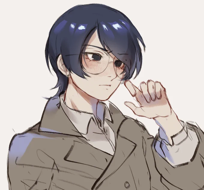 Have not posted this apparently. Yusuke and clothing preferences, and the glasses beam hitting akechi 