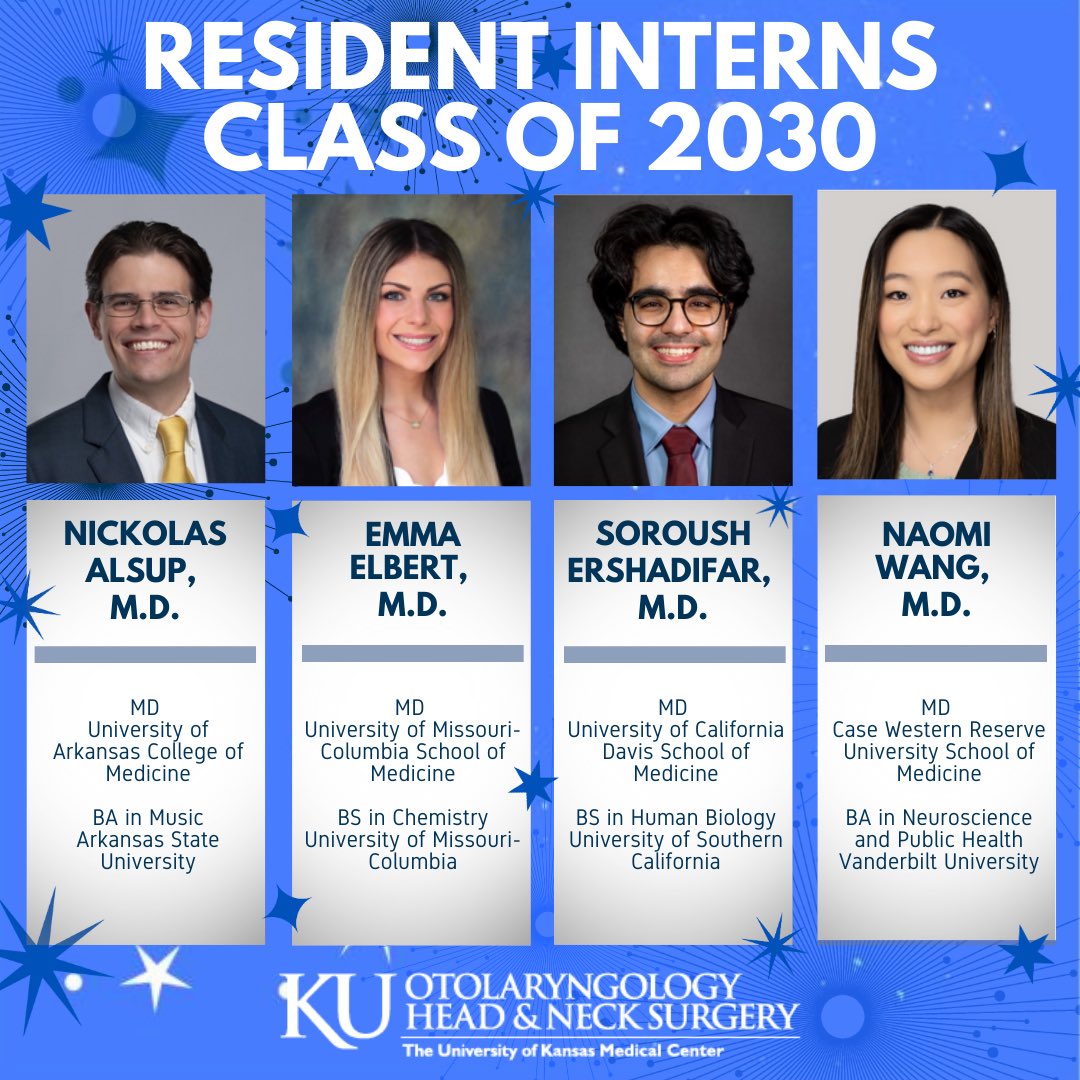 KU Otolaryngology - Head & Neck Surgery (@ku_ent) on Twitter photo It’s a match! We are proud to welcome our newest #residENTs to the @ku_ent family!
#ENTsurgery #WeAreOto #OtoMatch #OtoMatch2025 #Match2025 #OHNS #IAmOto #MatchDay #MatchDay2025 #ILookLikeASurgeon @aaohns <a href="/headmirror_com/">Headmirror.com</a> @inside_thematch @kumc_gme <a href="/KUMedCenter/">KU Medical Center</a> <a href="/KUHospital/">The University of Kansas Health System</a> It’s a match! We are proud to welcome our newest #residENTs to the @ku_ent family!
#ENTsurgery #WeAreOto #OtoMatch #OtoMatch2025 #Match2025 #OHNS #IAmOto #MatchDay #MatchDay2025 #ILookLikeASurgeon @aaohns <a href="/headmirror_com/">Headmirror.com</a> @inside_thematch @kumc_gme <a href="/KUMedCenter/">KU Medical Center</a> <a href="/KUHospital/">The University of Kansas Health System</a>