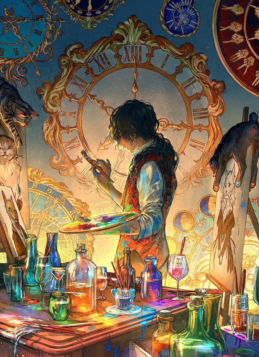 13th Hour

This one truly took so long to paint ;_; I've always loved paintings with lots of tiny hidden details but couldn't work on those very often because of my hand injury. But I decided to really indulge this time. 

1/4