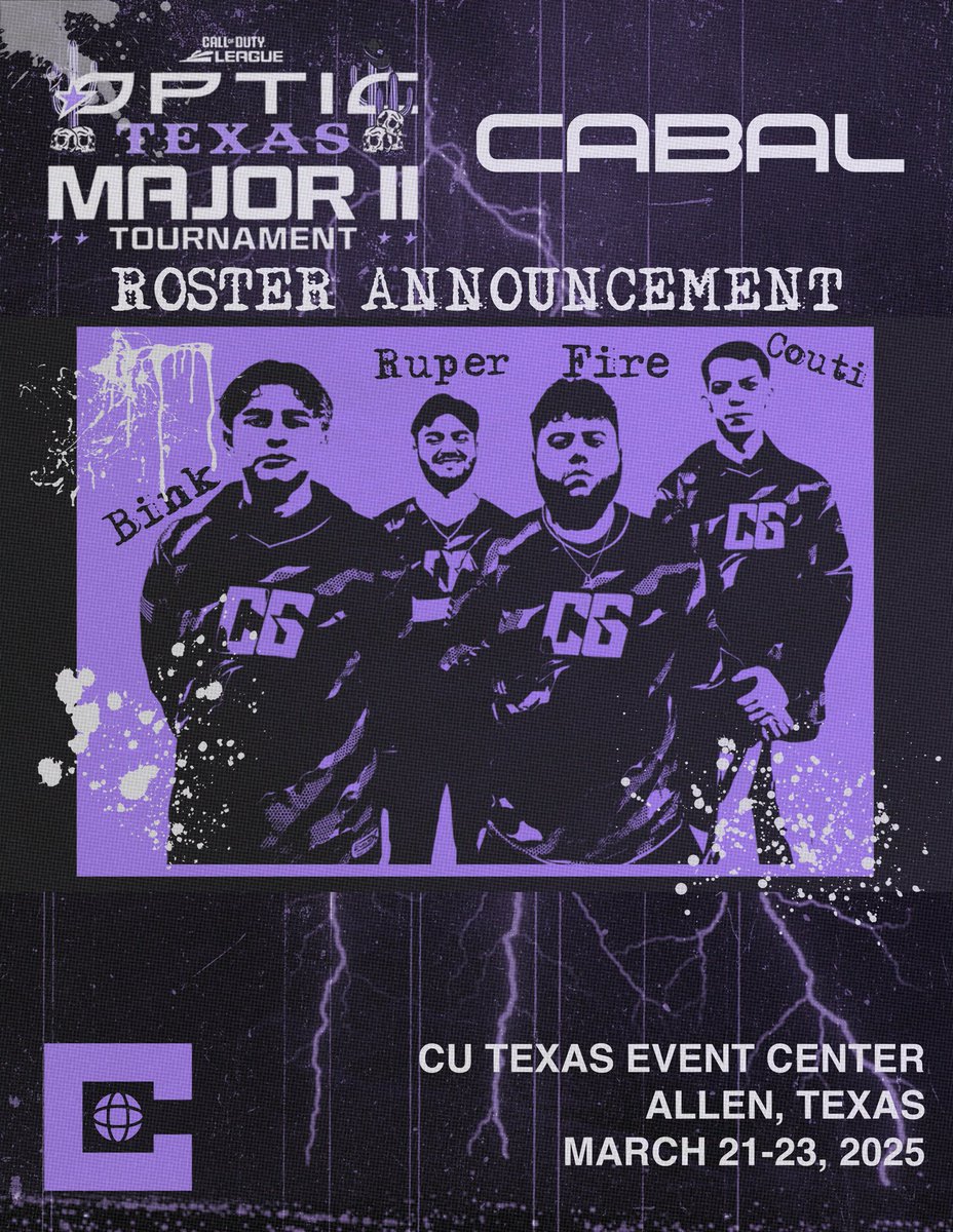 #TheProgram arrives in Dallas. Locked and Loaded.

CDL Dallas Major 2 Challengers Open

🌐<a href="/ImBink_/">Bink</a> 🇺🇸
🌐<a href="/CoutiSZN/">Couti</a> 🇦🇷
🌐<a href="/Firep/">ໍ</a> 🇵🇷
🌐<a href="/RuperSkywxlker/">🐦‍🔥</a> 🇲🇽
💼<a href="/Floofy_gg/">Floofbot</a> 🇺🇸

Time to show up and show out.

#MembersONLY