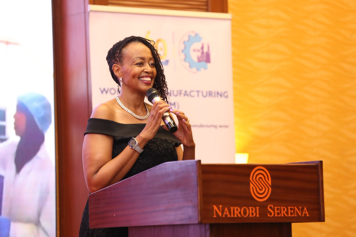 KAM_Kenya's tweet photo. Ms. @FloraMutahi, Founder & CEO of Melvin Marsh International, shared her invaluable experience as an exporter, highlighting the opportunities and challenges of expanding into AfCFTA markets and the role women play in driving Africa’s economic growth.

#WIMAwardsKe 
#WomeninManufacturing
