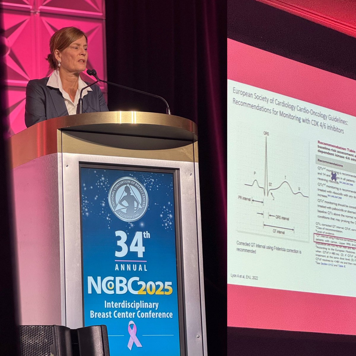 JackieW_NP's tweet photo. It is wonderful to see @sdent_cardioonc and to have her join us here at #NCBC2025 to share her expertise in  #CardiacHealth in #BreastCancer! ♥️ https://t.co/PyBBxQxyeu
