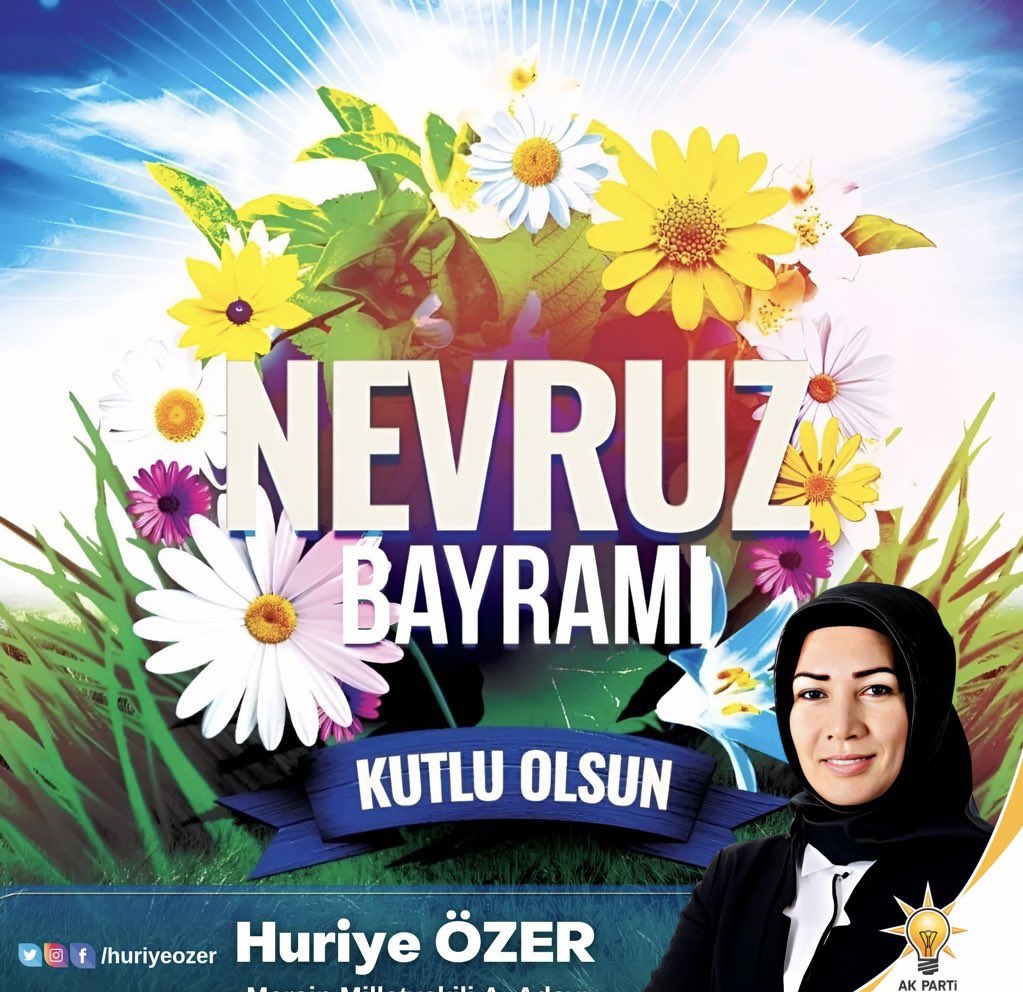 Tarihimizde ve kültürümüzde önemli yer tutan; baharın, bolluğun, bereketin bayramı olan nevruzun yeni başlangıçlara vesile olmasını dilerim.

Milletimizin 21 Mart #Nevruz Bayramı'nı kutlar, Nevruz’un ülkemiz ve bölgemiz olmak üzere insanlığa sağlık huzur barış getirmesini dileriz