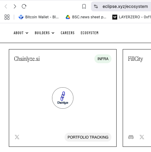 ChainlyzeAi's tweet photo. Hey @EclipseFND Team, thank you for adding us on the
#eclipse eco-system page
#Eclipse #eclipsebuilders #ecosystem #eclipseecosystem https://t.co/lCmgQZ6srb