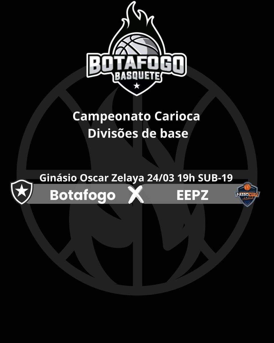 MUDANÇA DE HORARIO
O jogo entre Botafogo x EEPZ que inicialmente seria no dia 31/03 (segunda-feira) ás 19h, sofreu alteração em sua data e acontecerá no dia 24/03 (segunda-feria) ás 19h no Ginásio Oscar Zelaya.