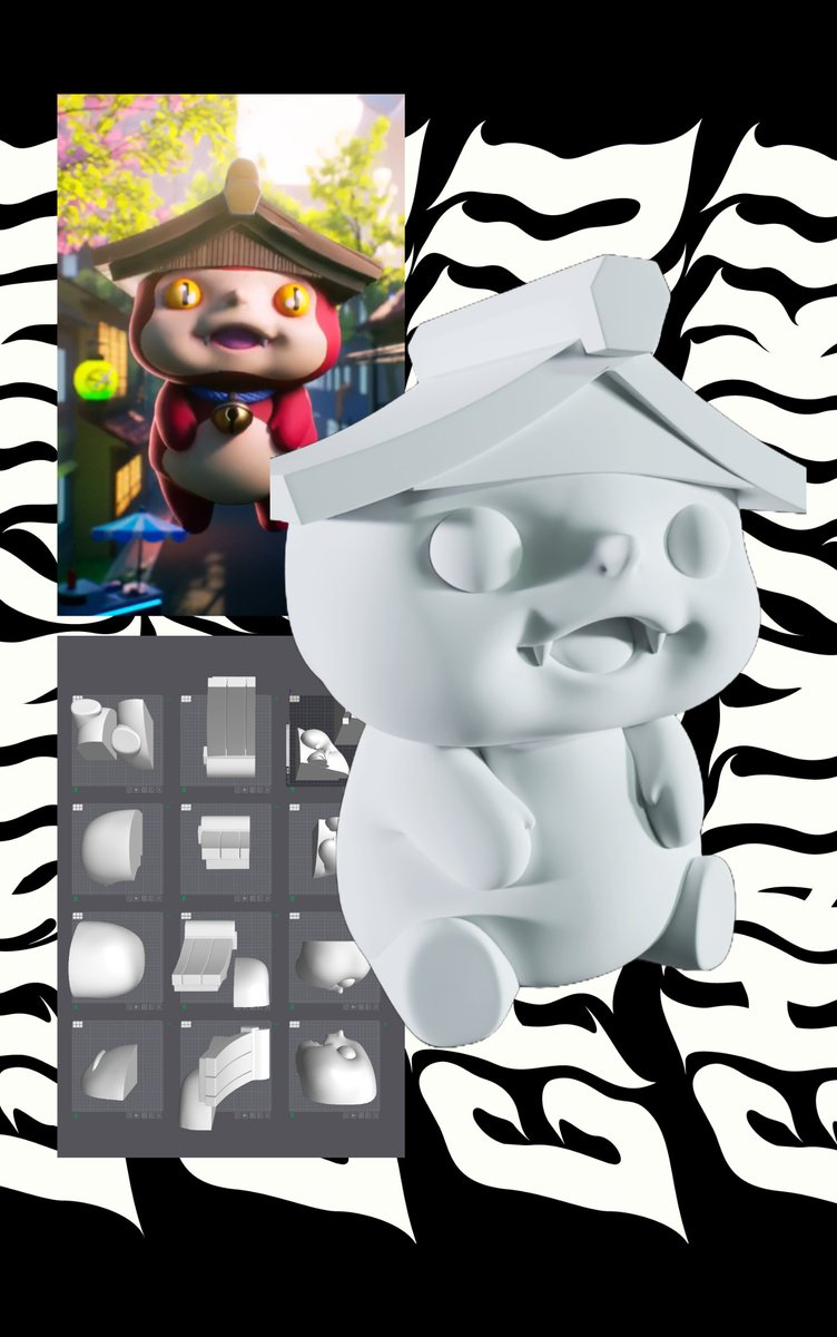 ✨Mega Meizon – From 3D to Printing and Painting! 

 Creating this piece was an incredible experience and a real discovery as I dive into 3D printing. It took 12 print plates, dozens of hours of printing &amp; work, reaching 50 cm tall &amp; 7 kg… A big, hefty baby! 🏗️🎨

(Thread⬇️)