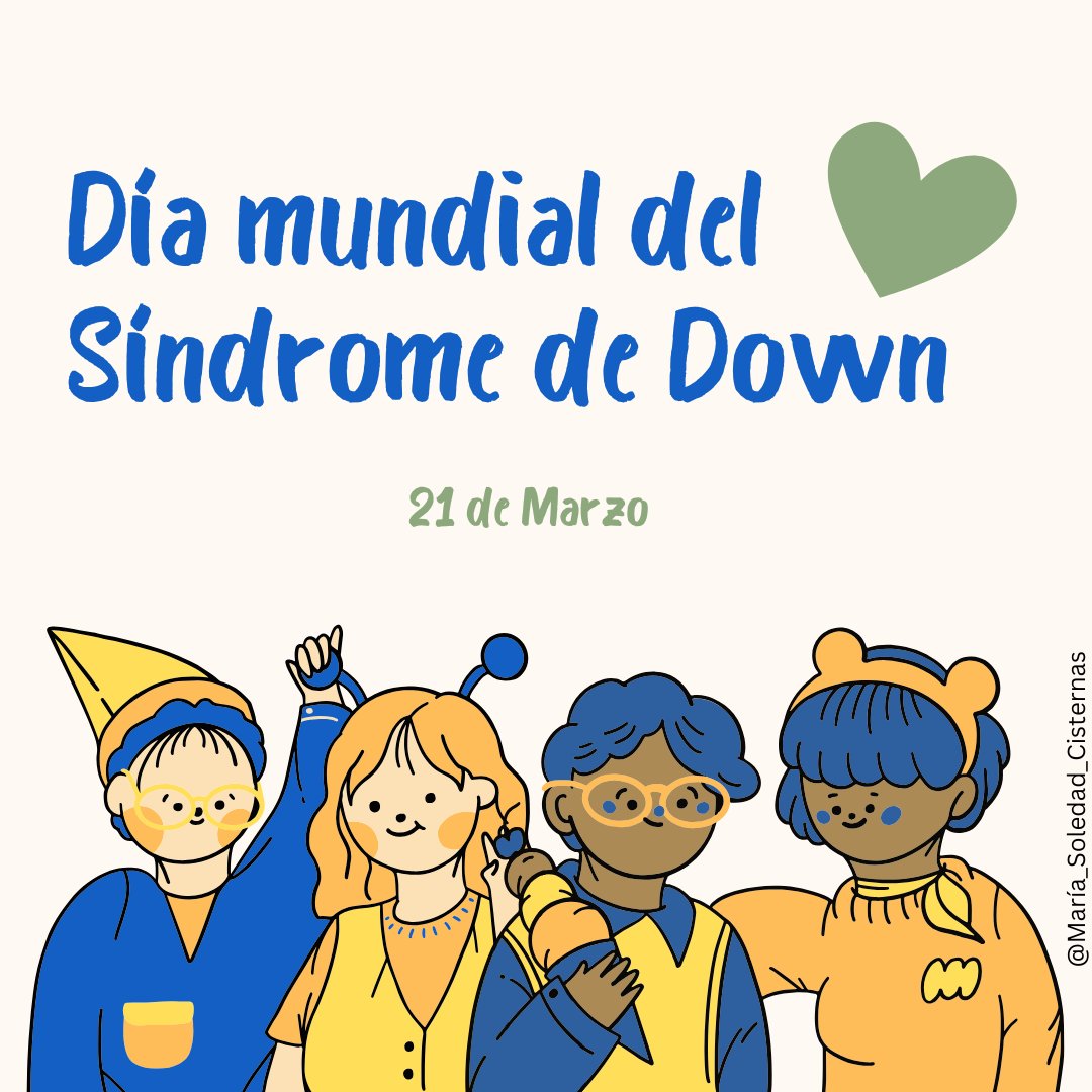 María Soledad Cisternas Reyes (@mscisternas_r) on Twitter photo Hoy conmemoramos la diversidad, la inclusión y el valor único de cada persona con síndrome de Down. Promovamos el respeto, la igualdad de oportunidades y una sociedad para todas y todos.🙌
#DíaDelSíndromeDeDown #Inclusión #Diversidad #SindromeDeDown Hoy conmemoramos la diversidad, la inclusión y el valor único de cada persona con síndrome de Down. Promovamos el respeto, la igualdad de oportunidades y una sociedad para todas y todos.🙌
#DíaDelSíndromeDeDown #Inclusión #Diversidad #SindromeDeDown
