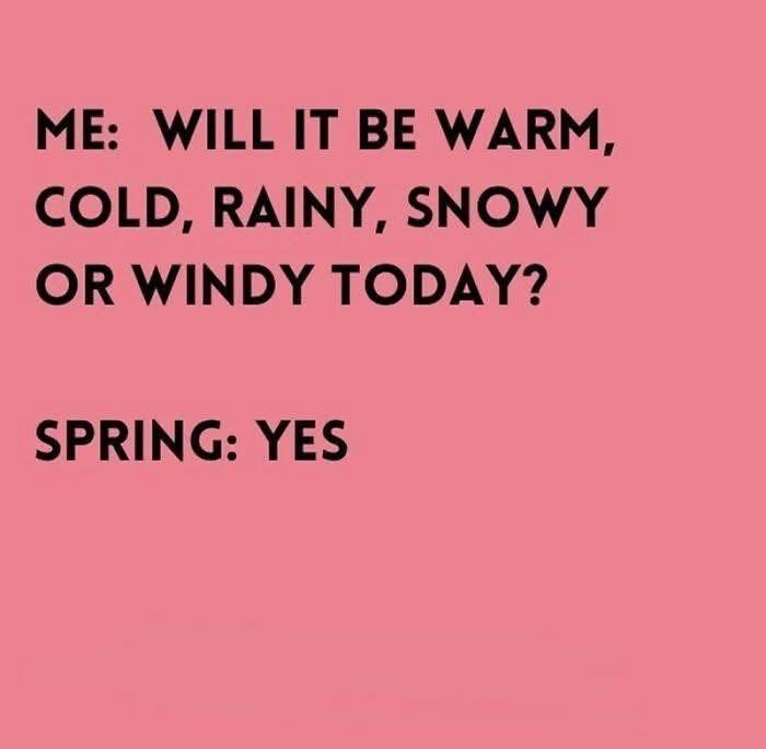 Yesterday I was in a tshirt and cropped pants, then it poured rain. Today the ☀️ out but the 🌬️ makes it feel colder and I’m in sweats #DMV #DMVweather #spring