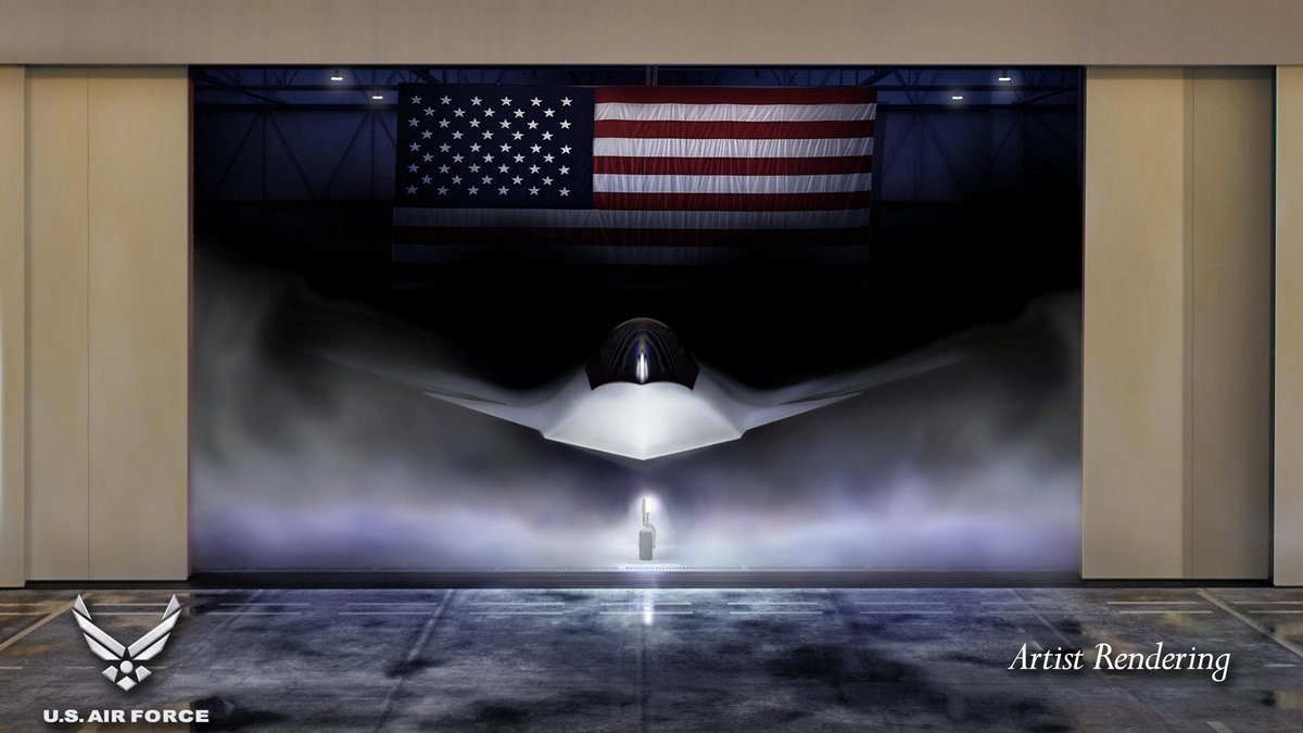 StephenLosey's tweet image. The Air Force released this rendering of the F-47, Boeing's successful pitch for NGAD.