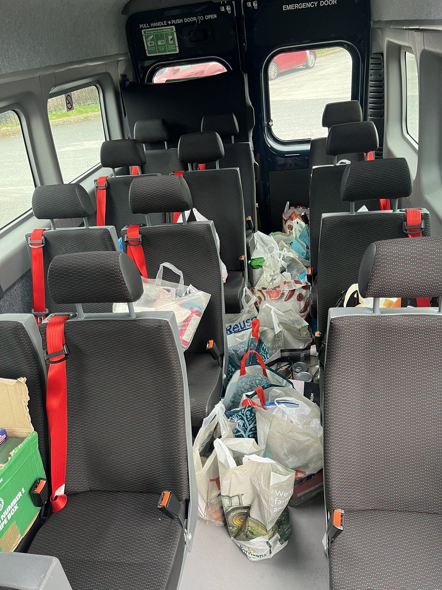 Amazing ! Thank you all for your food donations today. Delivery ready for the food bank!