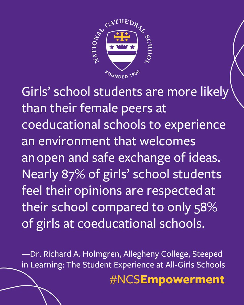 “My favorite part about NCS is how everyone is encouraged to speak up for themselves in and outside of the classroom. It has fostered more confidence in my voice and I’m sure also in my peers.” 🌟  – Upper School Student
#NCSEmpowerment #ThePowerOfYongWomen