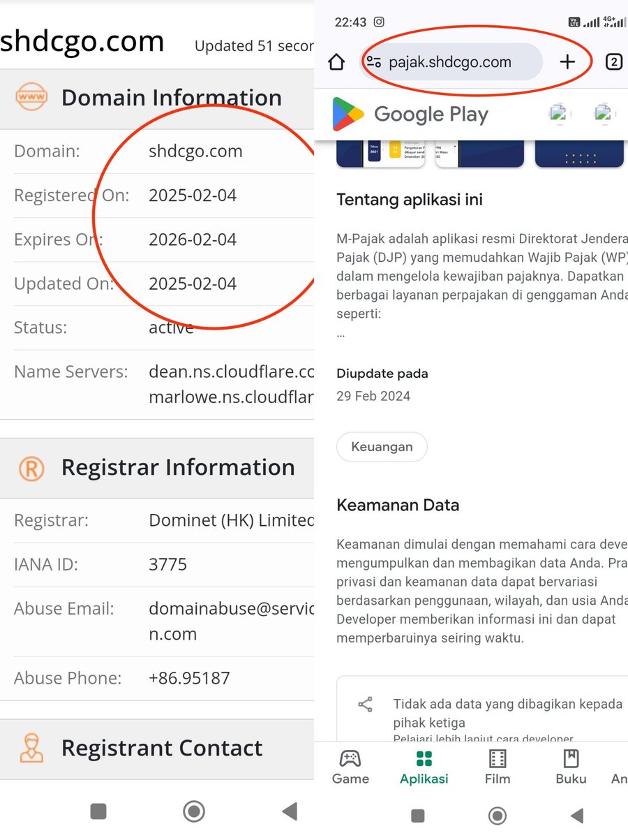 klanavid's tweet photo. Waspada! target kejahatan online, tidak hanya untuk perorangan, tapi perusahaan pun juga dijadikan sasaran scam, tak tanggung²😩

Untuk melancarkan aksinya, mereka para pelaku scammer bermodalkan identitas data perusahaan secara detail dan lengkap, yg seolah² menjadi petugas @DitjenPajakRI

Pertanyaannya.., darimana mereka dapatkan data pajak perusahan tersebut🤔 dan apakah data rahasia dengan sedemikian rupanya, ternyata begitu mudahnya mereka dapatkan😩

Scam berarti penipuan atau kecurangan, terutama dalam konteks online, yang bertujuan untuk mendapatkan keuntungan finansial atau informasi pribadi dari korban.

Pelaku scam menggunakan berbagai cara, seperti janji-janji palsu, tawaran yang menggiurkan, atau manipulasi psikologis untuk mengeksploitasi korban. 

Kejadian kali ini termasuk dalam Kategori scam dengan cara kerja melakukan Phishing. 

Phishing adalah bentuk penipuan online di mana penyerang menyamar sebagai entitas terpercaya (seperti bank atau perusahaan) untuk mendapatkan informasi sensitif seperti username, password, atau data kartu kredit, melalui email, pesan, atau situs web palsu, dan bahkan telphone yang meminta atau mengkonfirmasi data pribadi.

Phishing sering dilakukan dengan mengelabui korban agar memberikan informasi pribadi seperti nomor rekening bank, password, dan nomor kartu kredit. Phishing bisa dilakukan melalui email, telepon, SMS, atau media sosial.