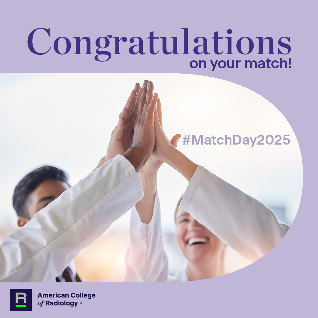 It's #MatchDay2025 🙌 Congratulations and welcome to radiology, #FutureRadRes! 🎉

We're thrilled to support you on this exciting journey. Tell us, where did you Match? 👀 #Match2025