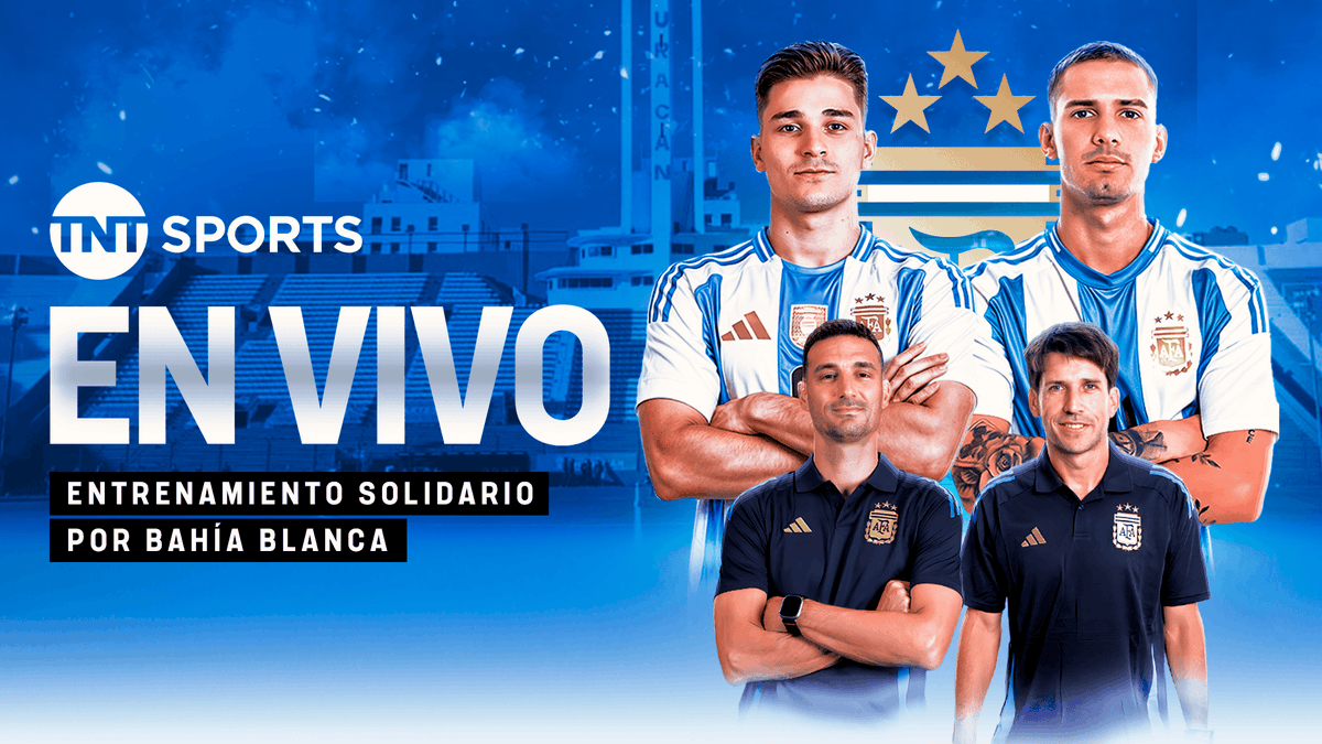 TNT Sports Argentina (@tntsportsar) on Twitter photo Entrenamiento solidario por Bahía Blanca 🇦🇷
La Scaloneta juega un amistoso con la Selección Argentina Sub 20 y lo podés ver EN VIVO por TNT Sports Premium
🎙️ <a href="/arturobulian/">Arturo Bulian</a>, <a href="/AntoValderrey/">Anto Valderrey</a>, <a href="/maxigrillo/">Maximiliano Grillo 💚💜</a>, <a href="/MatiBustosMilla/">Matías Bustos Milla</a> y <a href="/caminocristiann/">Cristian Camiño</a>
▶️ youtube.com/live/_VpjtFiRE… Entrenamiento solidario por Bahía Blanca 🇦🇷
La Scaloneta juega un amistoso con la Selección Argentina Sub 20 y lo podés ver EN VIVO por TNT Sports Premium
🎙️ <a href="/arturobulian/">Arturo Bulian</a>, <a href="/AntoValderrey/">Anto Valderrey</a>, <a href="/maxigrillo/">Maximiliano Grillo 💚💜</a>, <a href="/MatiBustosMilla/">Matías Bustos Milla</a> y <a href="/caminocristiann/">Cristian Camiño</a>
▶️ youtube.com/live/_VpjtFiRE…