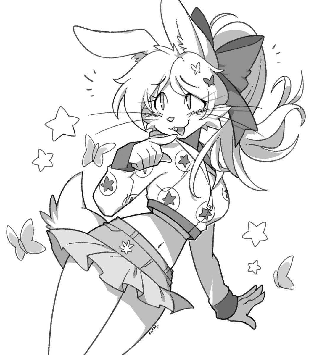 Cute bunny in cute outfit (For Dapuffster!) 