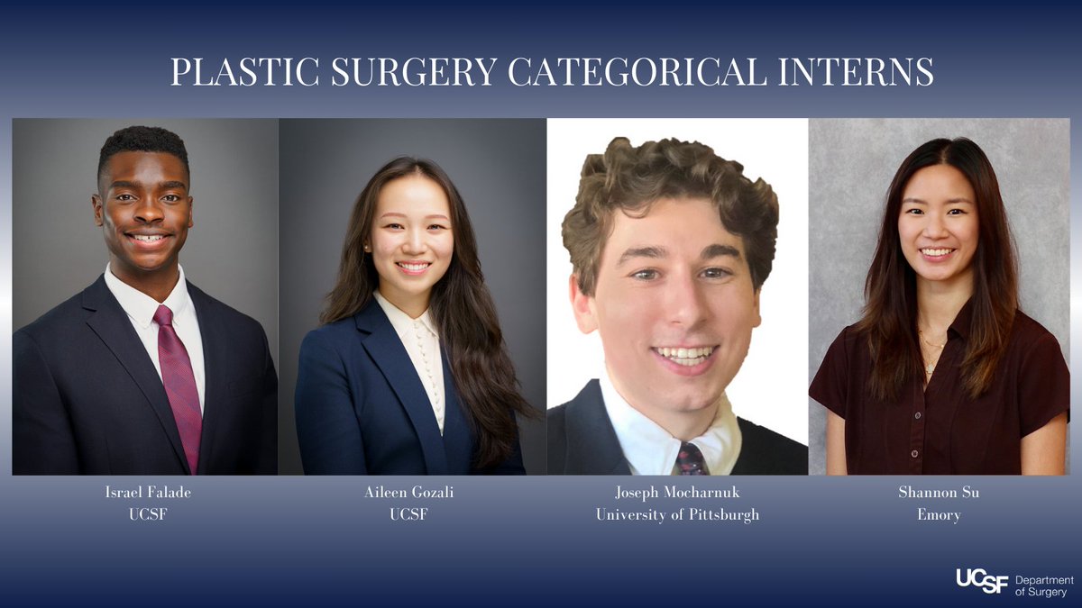 UCSF Surgery (@ucsfsurgery) on Twitter photo 🚨 Big news from <a href="/UCSFPlastic/">UCSF Plastic Surgery</a> Surgery‼️For the first time ever, we’ve expanded our Categorical intern class from 3 to 4 incredible new surgeons. Please join us in welcoming the newest members of our Plastic #Surgery family — the Class of #Match2025! 🎉✂️💪 🚨 Big news from <a href="/UCSFPlastic/">UCSF Plastic Surgery</a> Surgery‼️For the first time ever, we’ve expanded our Categorical intern class from 3 to 4 incredible new surgeons. Please join us in welcoming the newest members of our Plastic #Surgery family — the Class of #Match2025! 🎉✂️💪