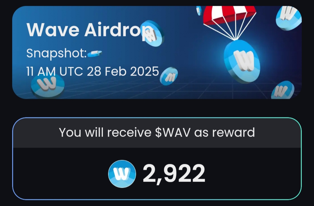 AhoyCapta1n's tweet photo. Crew, here's the Wave airdrop checker 🌊
Link: https://t.co/SjcIaAVDmk
No listing info yet, but I’ll update you as soon as I find out!
P.S. Drop a comment with how many tokens you got.
#Crypto #Airdrop #WaveWallet #WAVE