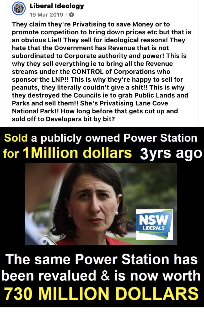 LyndaFrench19's tweet photo. #Electricity #NSWLibs #nswpol
Flashback @nswicac
2015, NSW treasurer, #GladysBerejiklian, sold the #ValesPoint #coal power plant to St Baker's Sunset Power International for just $1m.4
https://t.co/tRkoGyhksq
https://t.co/c9y7L1jNdD https://t.co/YOjZpXdh0c