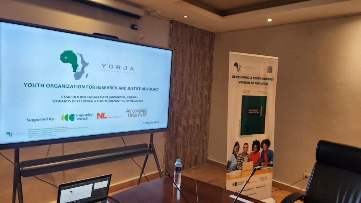 yorjaorg's tweet photo. Today, YORJA is in Monrovia, Liberia, engaging stakeholders as we work on a youth-friendly AUTJP! 🇱🇷

Beyond policy, we’re here to inspire, build capacity, and strengthen youth leadership in justice &amp; reconciliation. The future is youth-led!

#AUTJP @ImpunityWatch https://t.co/872N44MGYN