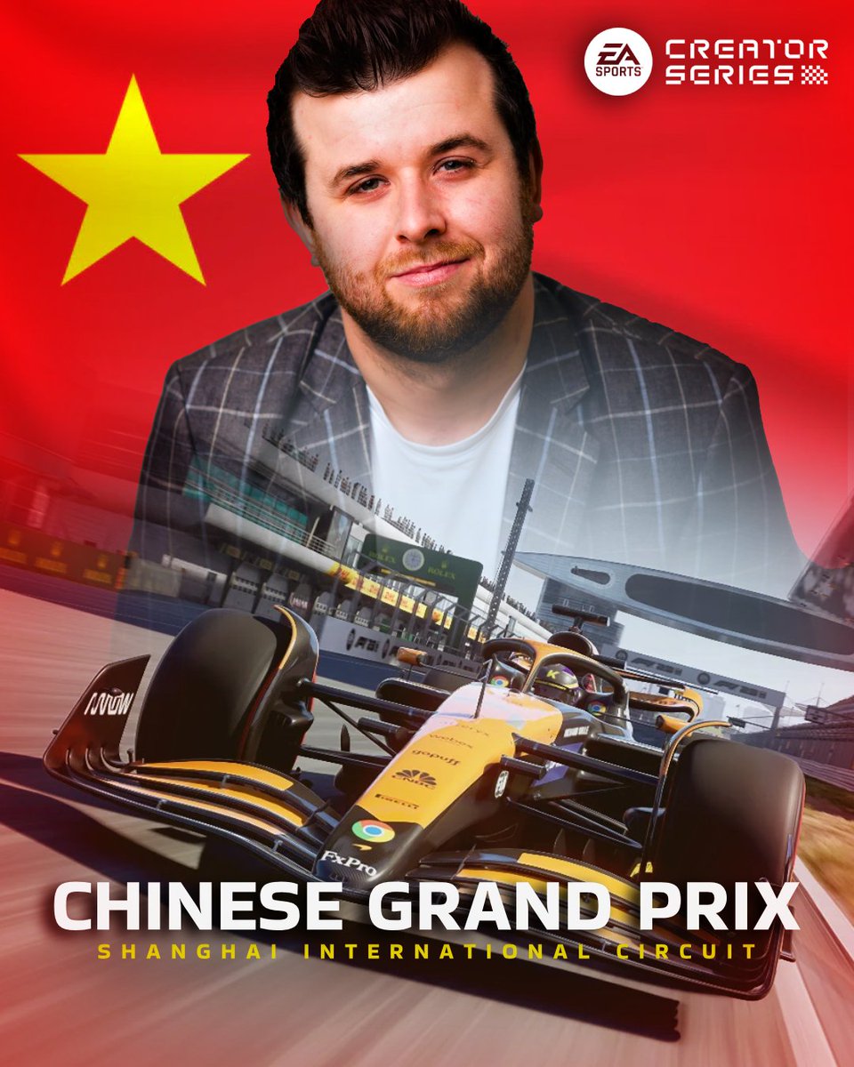 georgemorgantv's tweet photo. Shanghai awaits! ππ¨
Can't wait to be back in the commentary box for the @EASPORTSF1 @F1CreatorSeries Chinese Grand Prix π¨π³
We will be live from 6pm GMT for the Sprint, Qualifying and the Race. See you then! πͺπ₯
#F1CreatorSeries #ChinaGP https://t.co/8Rm7gj5MO9