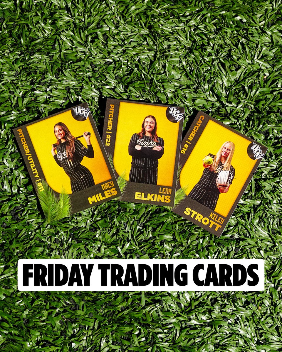 UCF_FanX's tweet image. New @UCF_Softball trading cards just dropped 👀
Pick them up at tonight’s game!