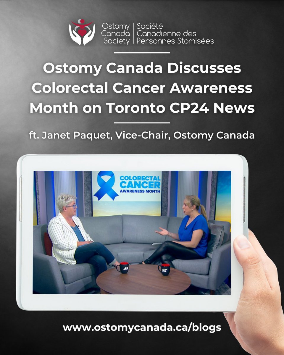 OstomyCanada's tweet photo. 🎥 On March 20, Janet Paquet, Vice-Chair of @OstomyCanada, appeared on @CP24Breakfast to talk about life with an ostomy and the need for better supply coverage during #ColorectalCancerAwarenessMonth.  

Learn more 👉 https://t.co/2xnvB3959H

#OstomyAwareness https://t.co/G1uBazudmq