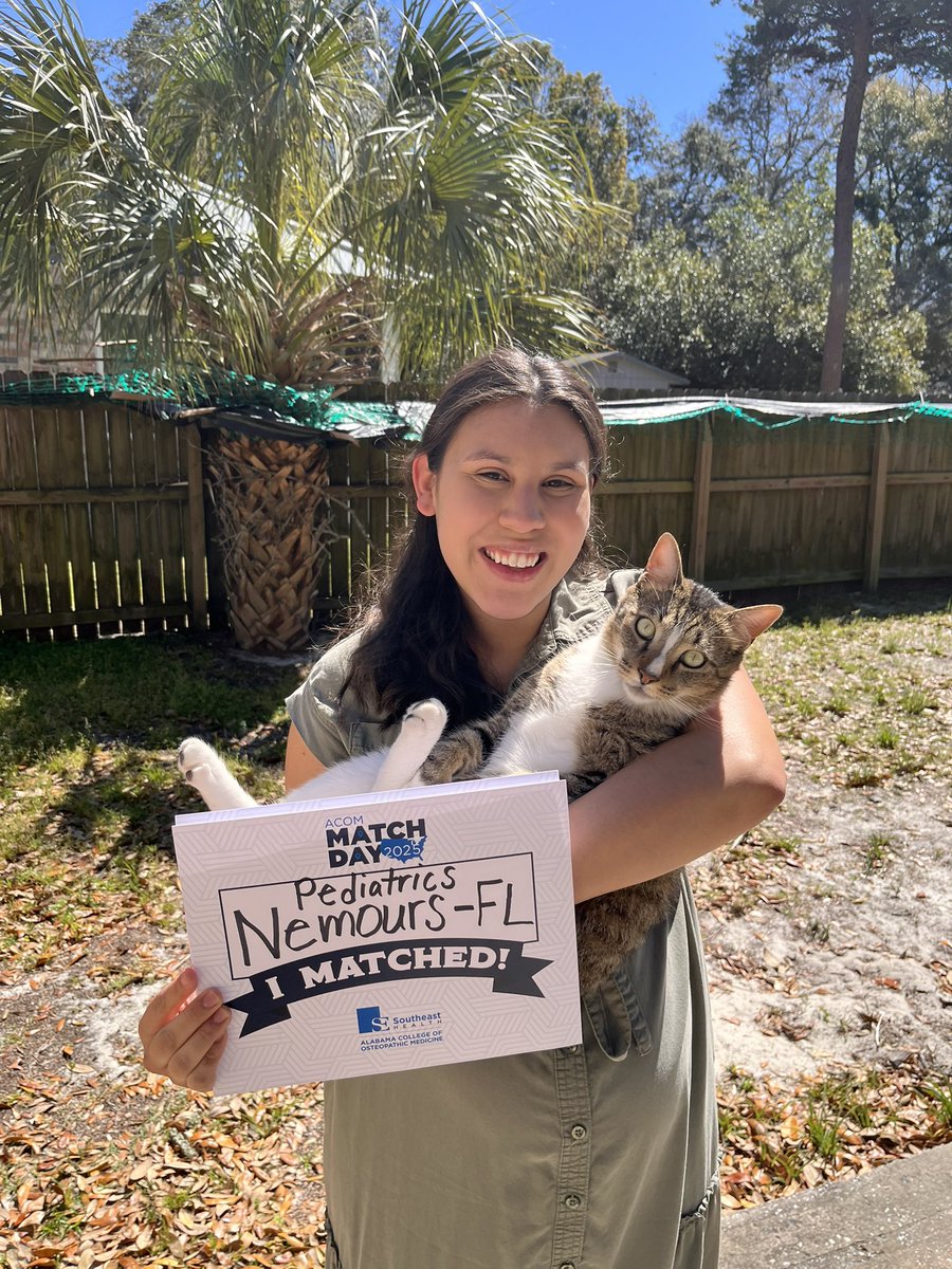 So blessed to match my #1 at Nemours Children’s Hospital in Orlando, FL!!! Yet again, God is moving and preparing us for a new chapter, and we couldn’t be more excited for what He has set out for us! Thankful for my husband who’s been supportive through this process💗 #Match2025