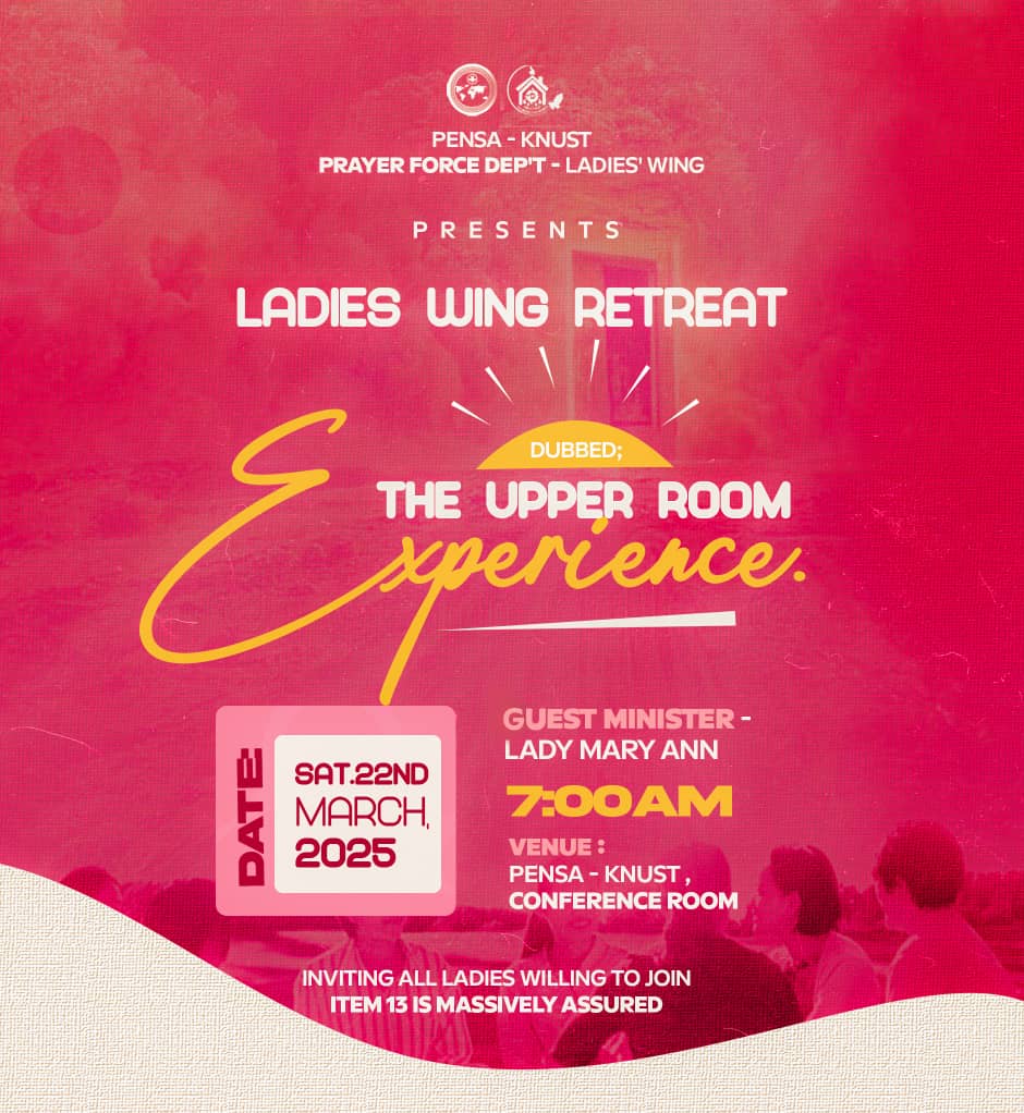 PENSAKNUST1's tweet photo. Christ in Youu!
Ladiesss.....Spread the Vision.
Pearls of Prayer.....Connecting to God through Prayer
Just as it happened in the era of the Apostles, come and experience the great outpour and the transformative power of the Holy Spirit
Come expectant
#LadiesWing
#PENSAKNUST https://t.co/r3p25EbzyM