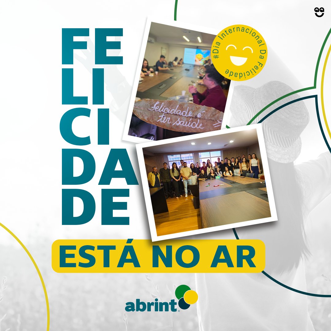 AbrintOficial's tweet image. Ontem, (20/03), celebramos o Dia Internacional da Felicidade com uma palestra inspiradora de Flavia Veiga, especialista em Ciência da Felicidade! 💚💙

#Abrint #Abrint2025 #Provedor #ISP #ProvedoresDeInternet #DiaDaFelicidade #Palestra